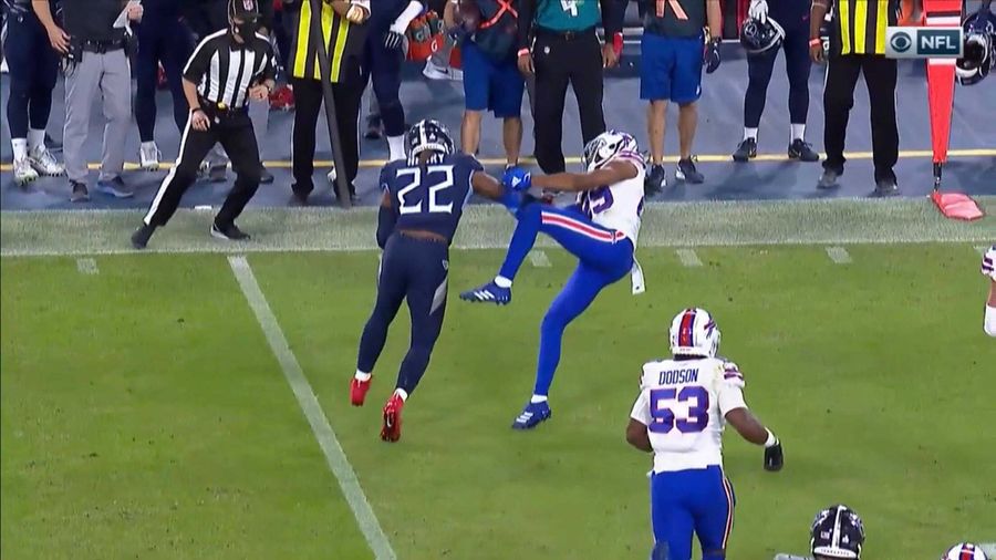 Derrick Henry stiff-arms Josh Norman into next Tuesday