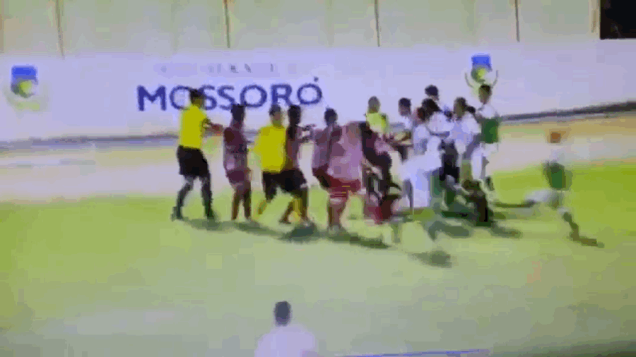 Brazilian Soccer Match Devolves Into Flying-Kickpalooza