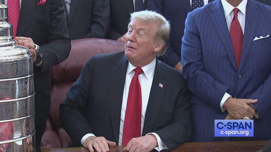 The President Couldn't Help Being Weird At The Capitals' White House Visit