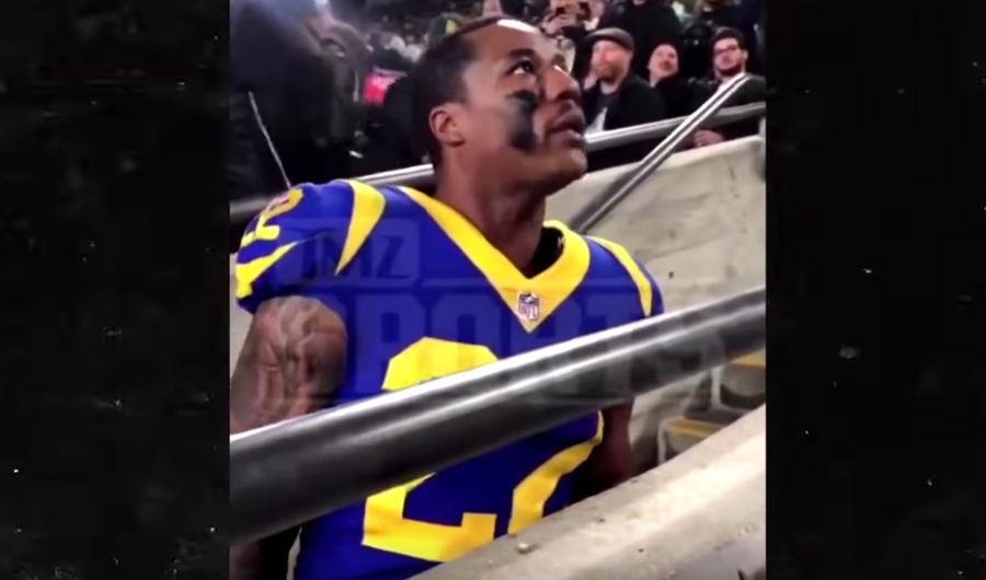 Marcus Peters Goes Into The Stands To Shut Down Heckler [Update]