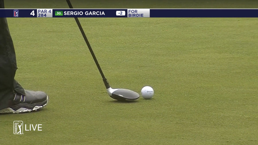 Sergio Garcia Smashed His Putter In Anger, Then Sank A Birdie Putt Using A 3-Wood