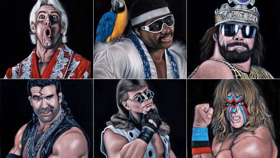 Some Genius Painted 35 Black Velvet Portraits Of Pro Wrestlers