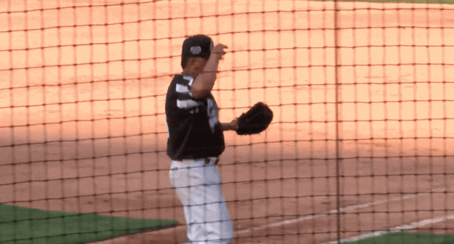 Excellent Baseball Man Decorates Hat With Live Bird