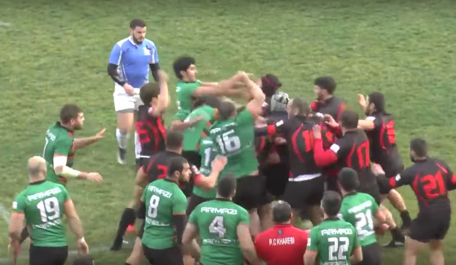 Infuriated Georgia Rugby Players Pause Rugby Game To Beat The Shit Out Of Each Other