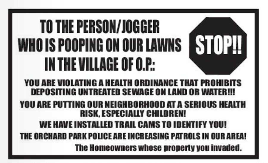 Another Mad Pooper Has Struck Near Buffalo