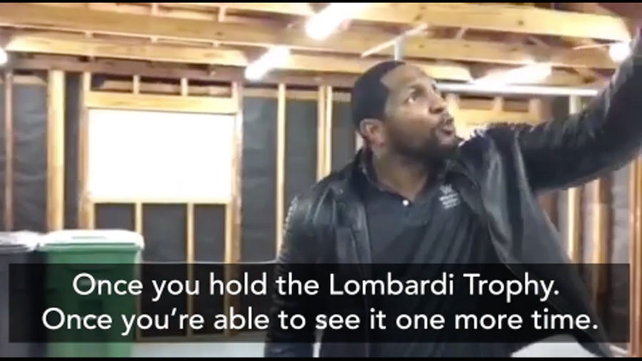 Watch Ray Lewis Deliver A Pregame Speech To The Patriots In A Seemingly Empty Garage For No Good Reason