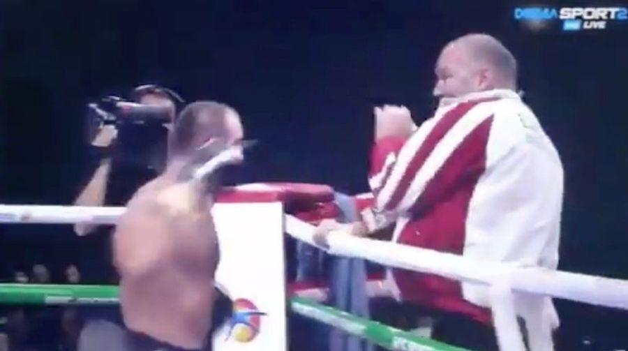 Boxer Throws Punches At His Own Cornerman After Losing Fight