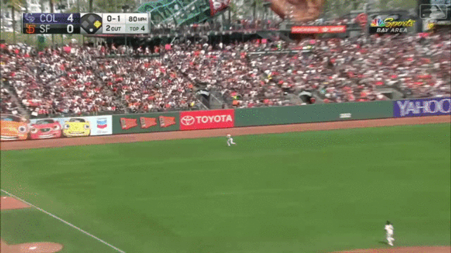 Giants&#39; Jarrett Parker Breaks Clavicle With Stellar Catch