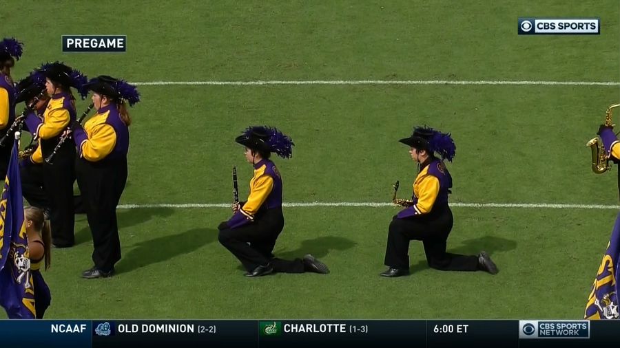 East Carolina Fans Boo Marching Band For Kneeling During Anthem