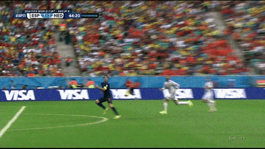 Robin van Persie's Rainbow Header Equalizes For Holland