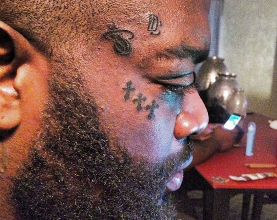 Rick Ross Got The Miami Heat Logo Tattooed On His Face