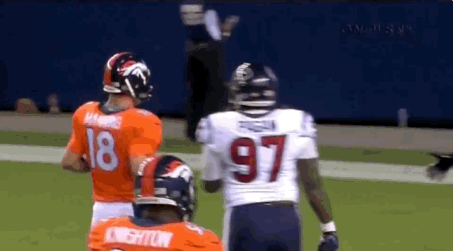 Peyton Manning Penalized For Jawing At Texans DB Who Concussed Welker