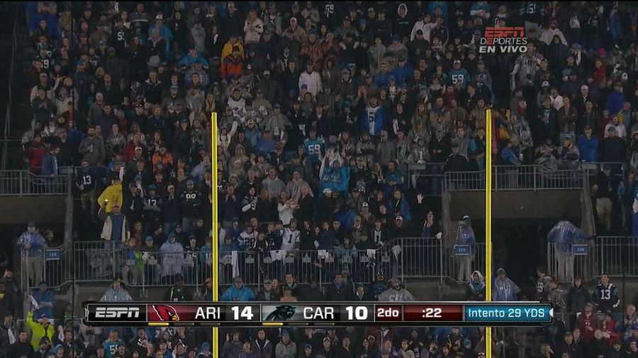 Fan In Charlotte Is Pointing A Light At Graham Gano During FG Attempts