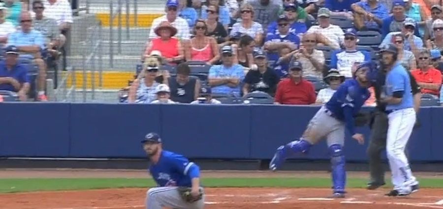 Drew Hutchison Gets Smoked By His Own Catcher