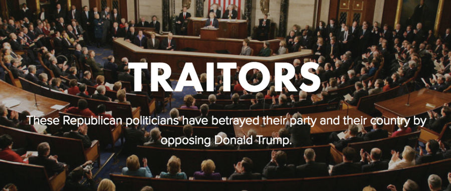 &quot;Traitors To Trump&quot; Is A Website Created By A Democrat Aiming For &quot;Republican Civil War&quot;