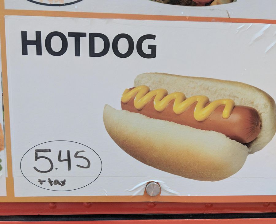$5.45 Plus Tax Is Way Too Much For A Hot Dog