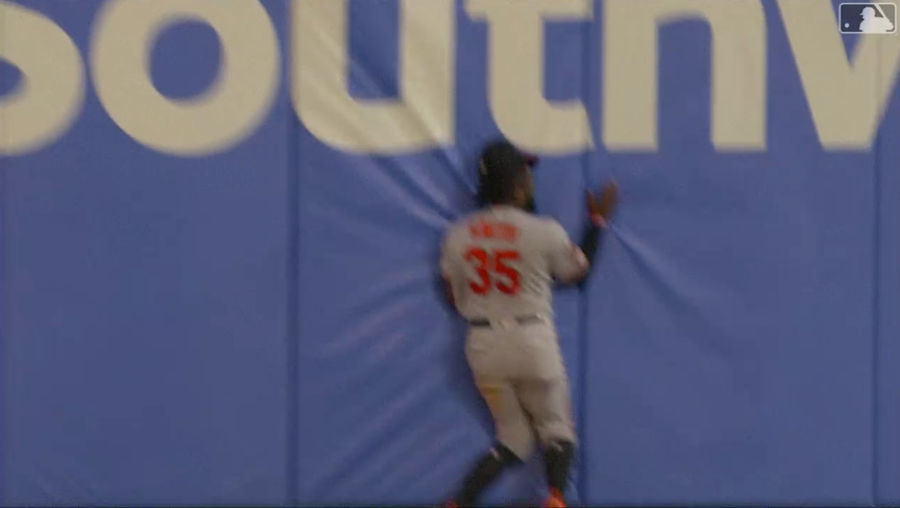Very Orioles Sequence Starts With Highlight Catch And Ends With Injury And Failure