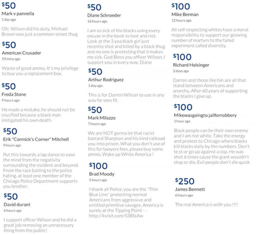 A Bunch Of Terrible People Have Raised Over $130,000 For Darren Wilson