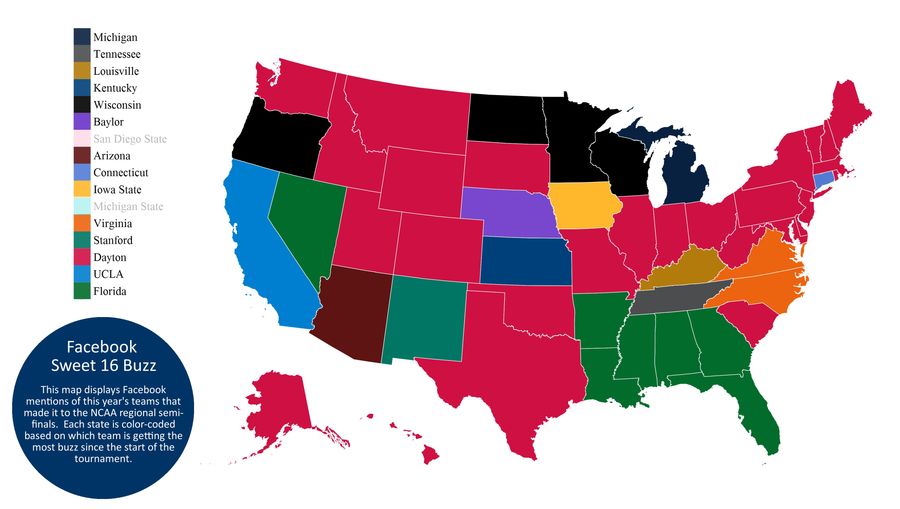 Which Sweet Sixteen Team Is Your State The Most "Excited" About?