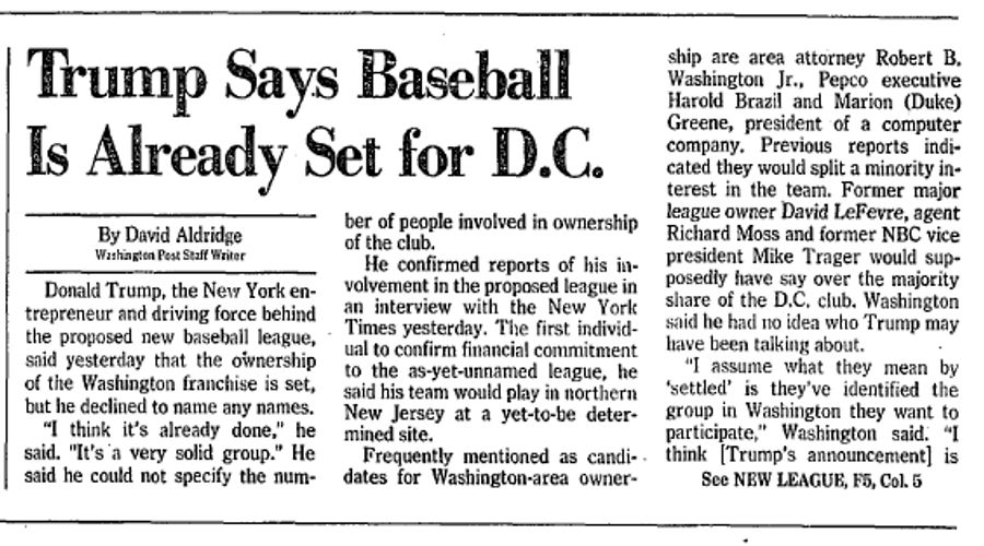The Sad Failure Of Donald Trump&#39;s Desperate Attempt At A Baseball League<em></em>