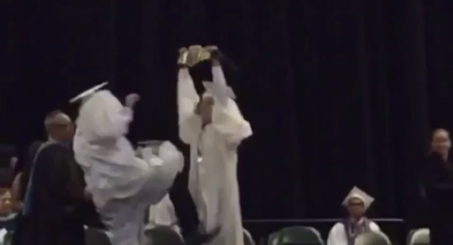 Miami Grad Receives Stone Cold Stunner At Commencement