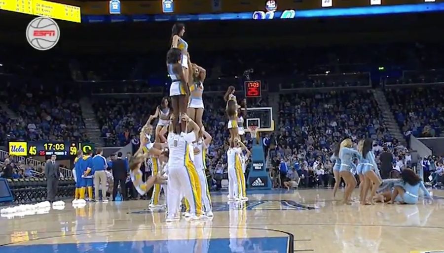 The Only Thing Worse Than Getting Dropped During A Cheerleading Routine Is Getting Dropped Again On Your Way Off The Floor<em></em>