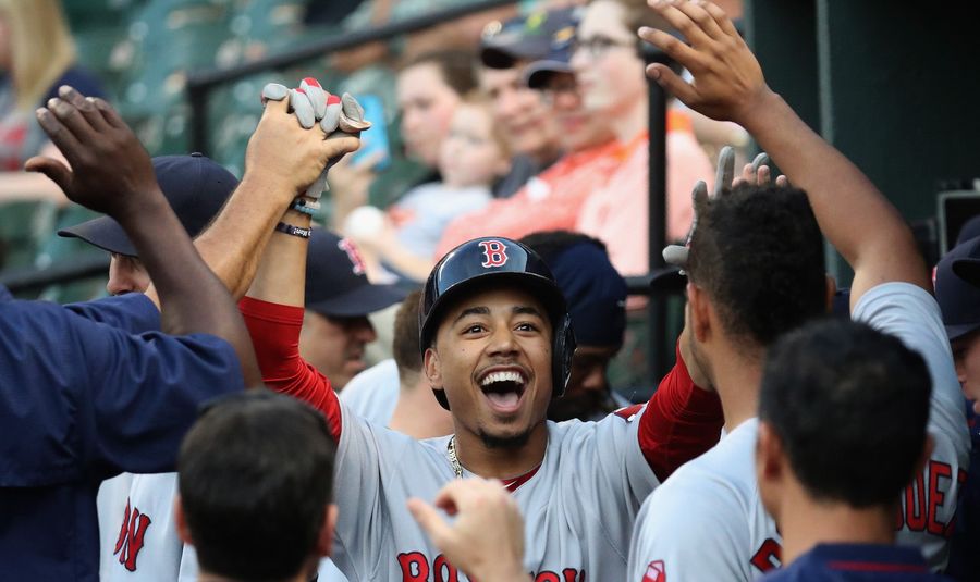 Mookie Betts Spent His Evening Scattering Dingers About The Yard