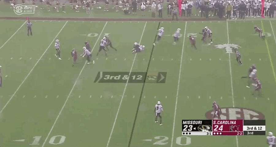 Drew Lock Throws Pass To Fallen Receiver, Results In Pick-Six