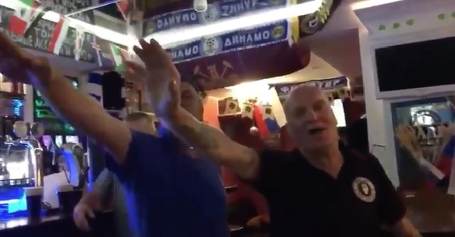 Here Are Some Old Englishmen Doing An Anti-Semitic Soccer Chant And Saluting Hitler