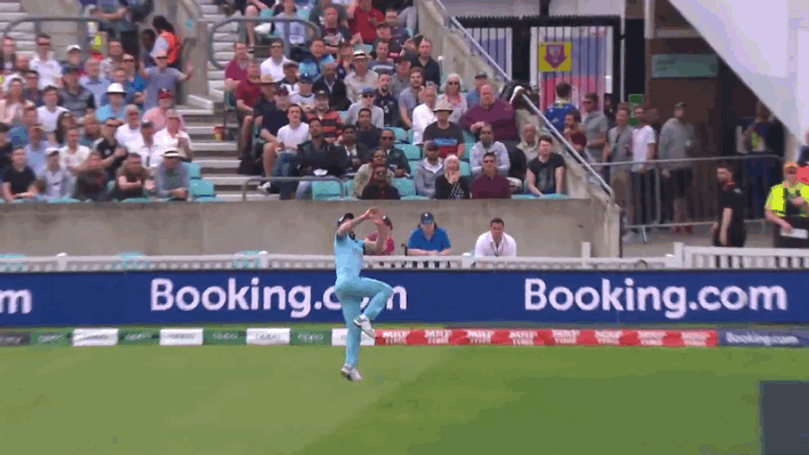 England's Ben Stokes Makes An Absurd Catch In Cricket World Cup Opener