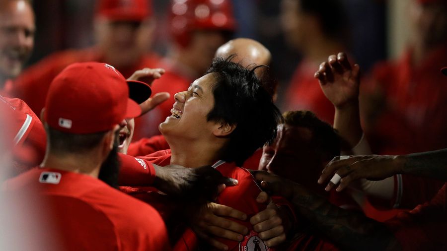 Shohei Ohtani Socks His First Major-League Dinger