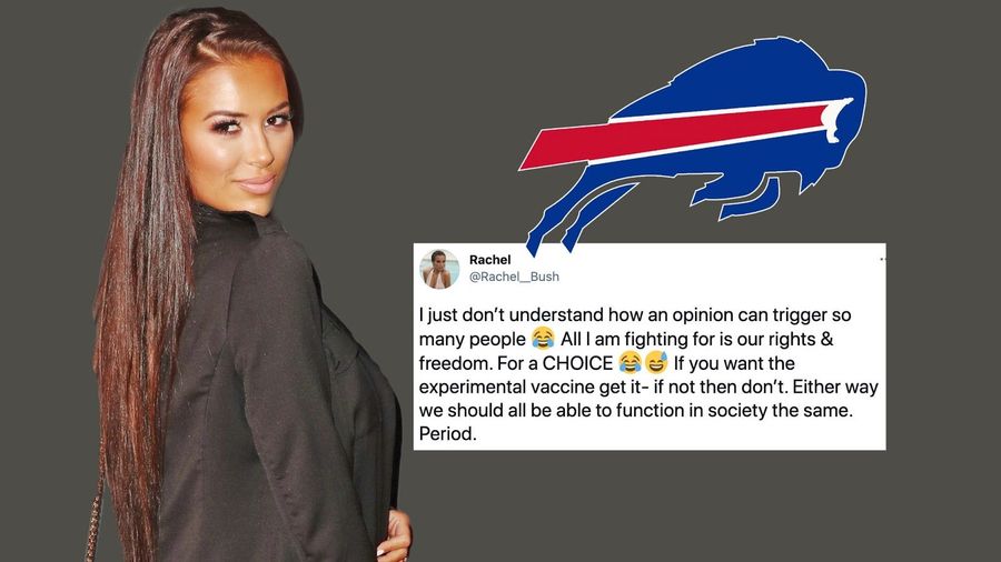 Model Rachel Bush espouses ill-informed anti-vaxx stance because she wants to watch Bills hubby play live