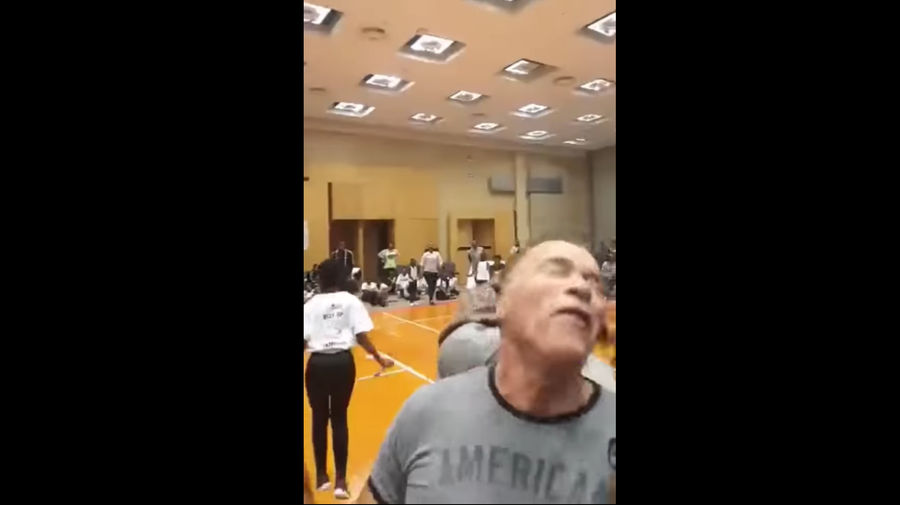 Man Dropkicks Arnold Schwarzenegger, Screams &quot;Help Me, I Need A Lamborghini&quot; As Security Drags Him Away