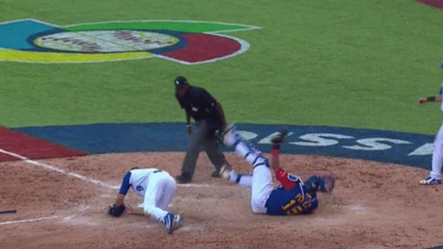Salvador Pérez Injured In WBC Home-Plate Collision