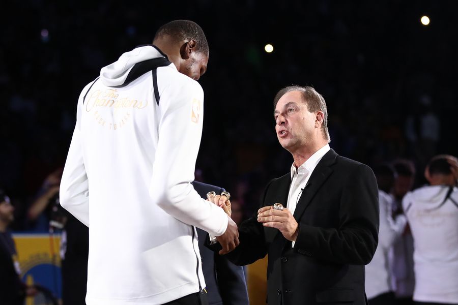 Kevin Durant Laughs Off Joe Lacob&#39;s Plea To Re-Sign With Warriors