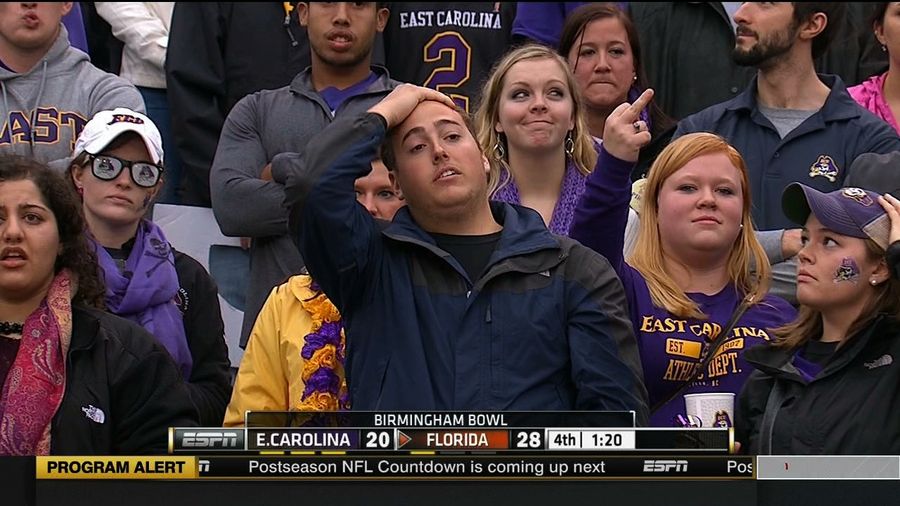East Carolina Fans Have All The Sad Faces And A Bird