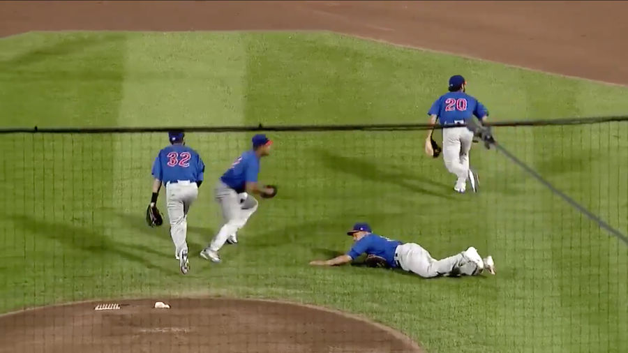 Cartoonish Misplay Lets Minor-League Hitter Advance To Third Base On Infield Hit 